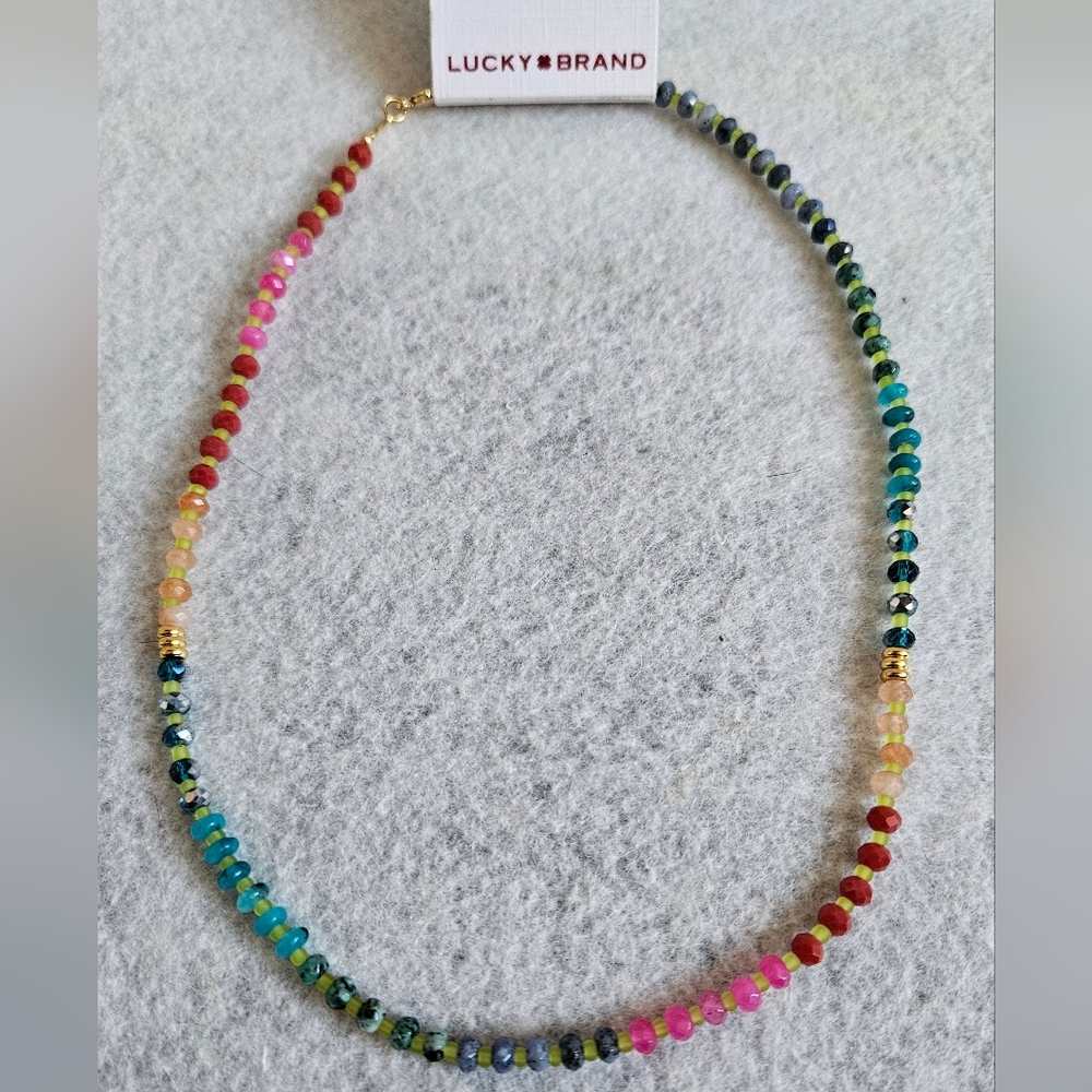 Lucky Brand beaded stretch necklace